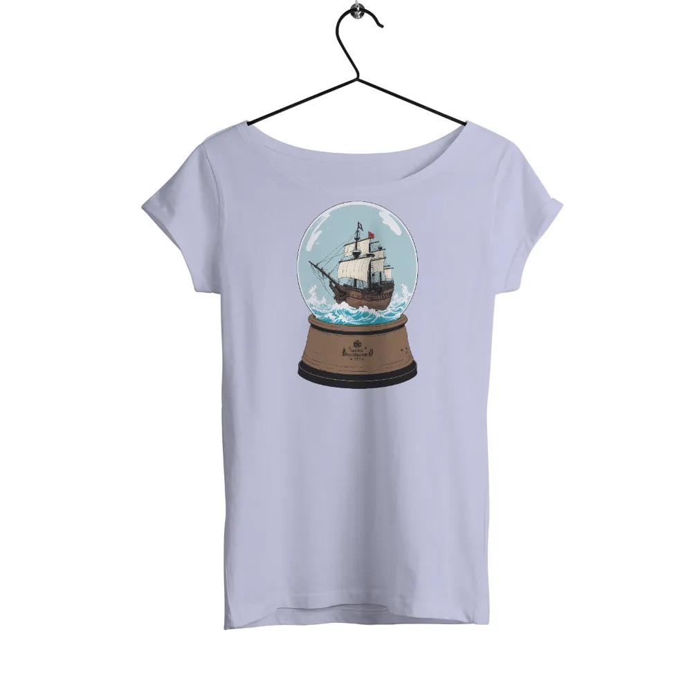 T-Shirts Pattern: Black Pearl Pirate Ship in a Snow Globe|retro nba player t shirts