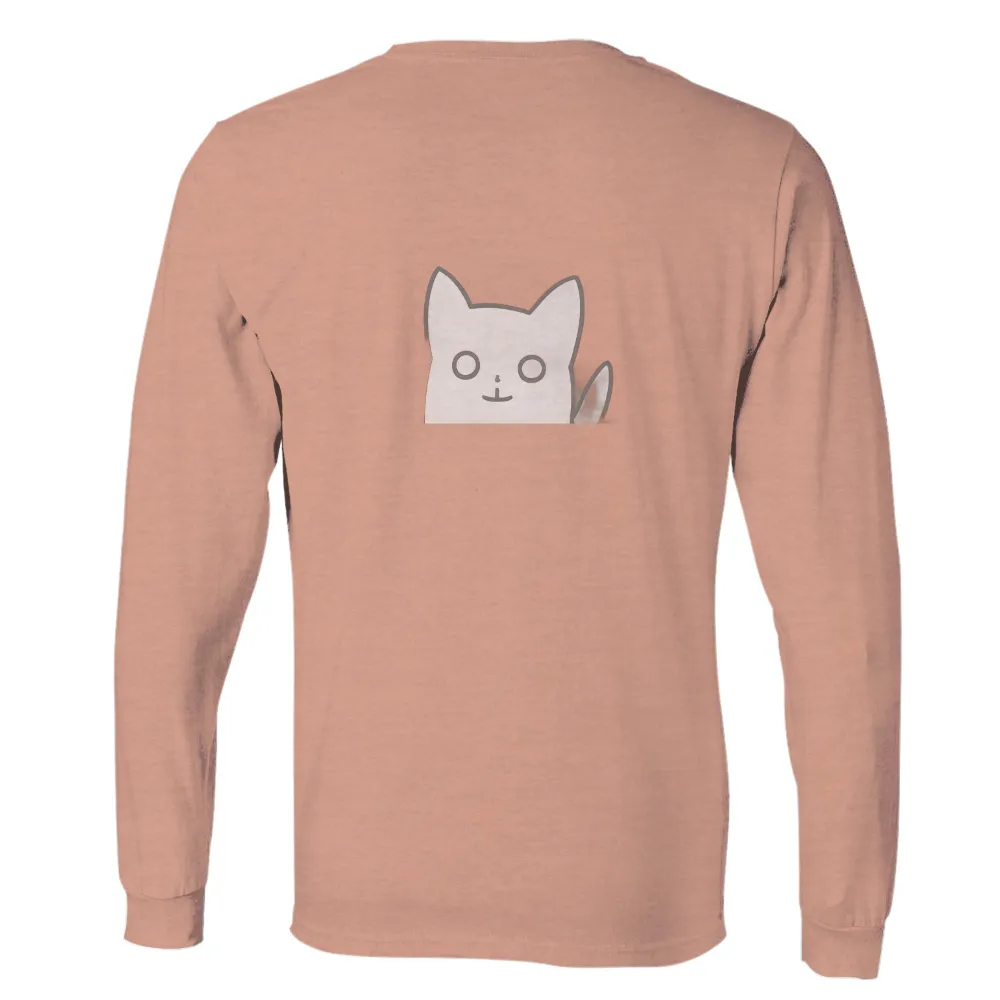 Customized Tee Shirts: Minimalist Cat Design - Innocence and Joy|alien cat vibrating