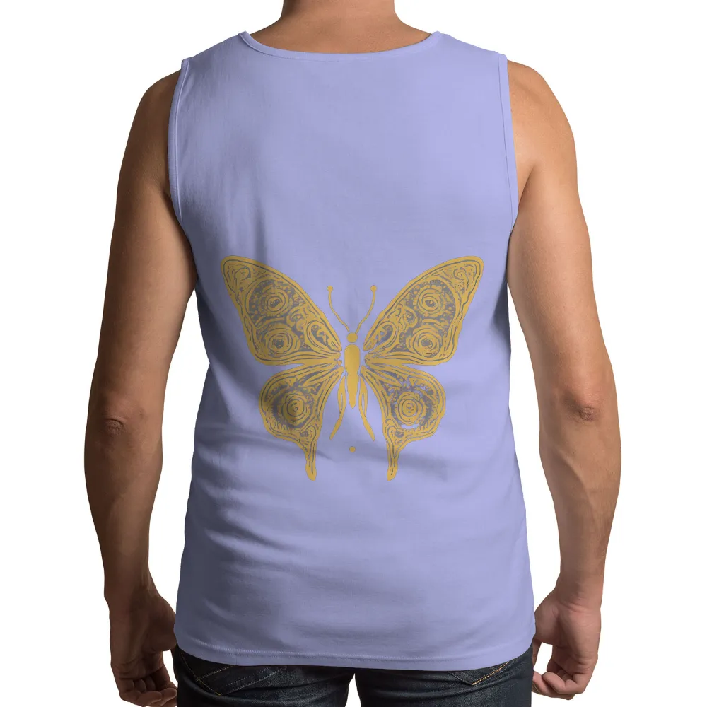 Tee Shirts Printed: Yellow Butterfly - Artistic Transformation|neon yellow custom t shirts