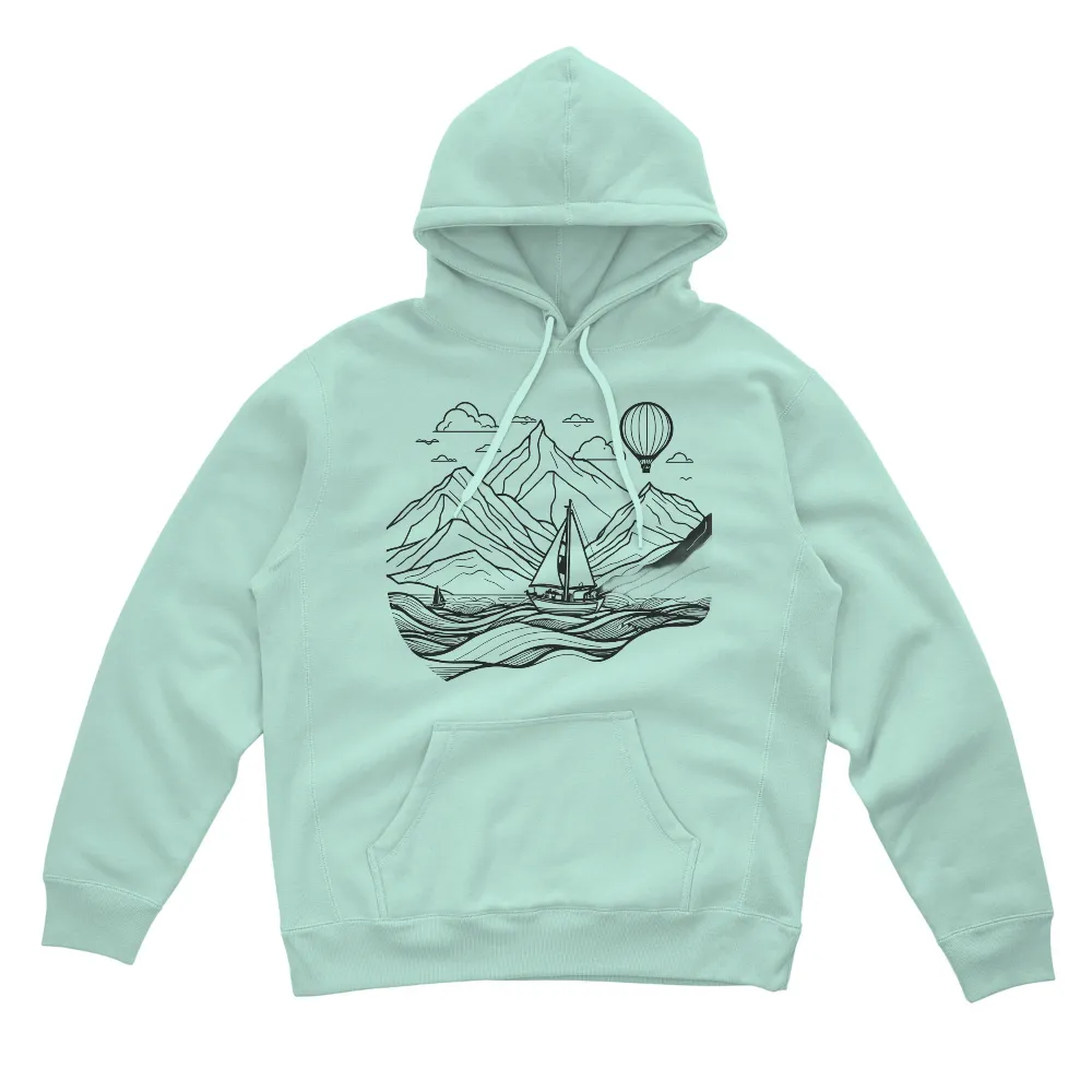 T-Shirts Pattern: Sailboat Adventure | Explore Nature's Beauty| Journey of life