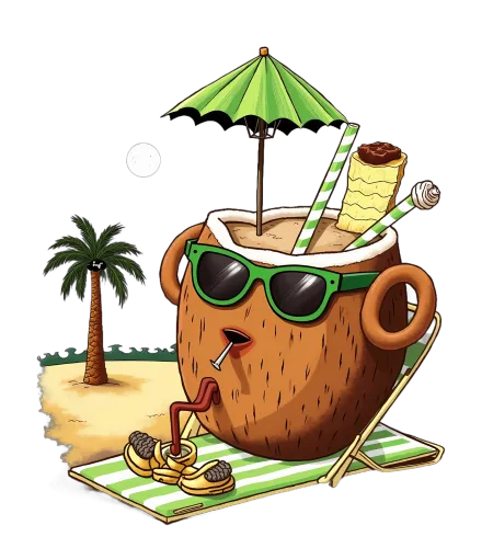 TShirt Design: Coconut Beach Chill | Funny & Tropical Vibes