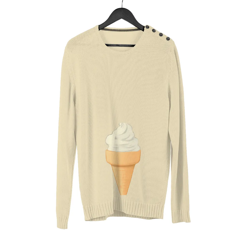 T-Shirts Pattern: Ice Cream Cone - Nostalgia and Joy|best summer shirts for fat arms