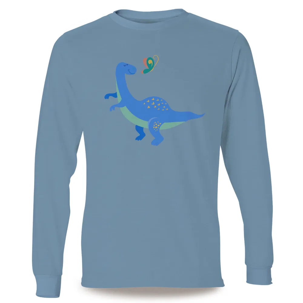 Tee Shirt Printing: Dino and Flutter's Whimsical Friendship|adventure time dancing with monsters shirt