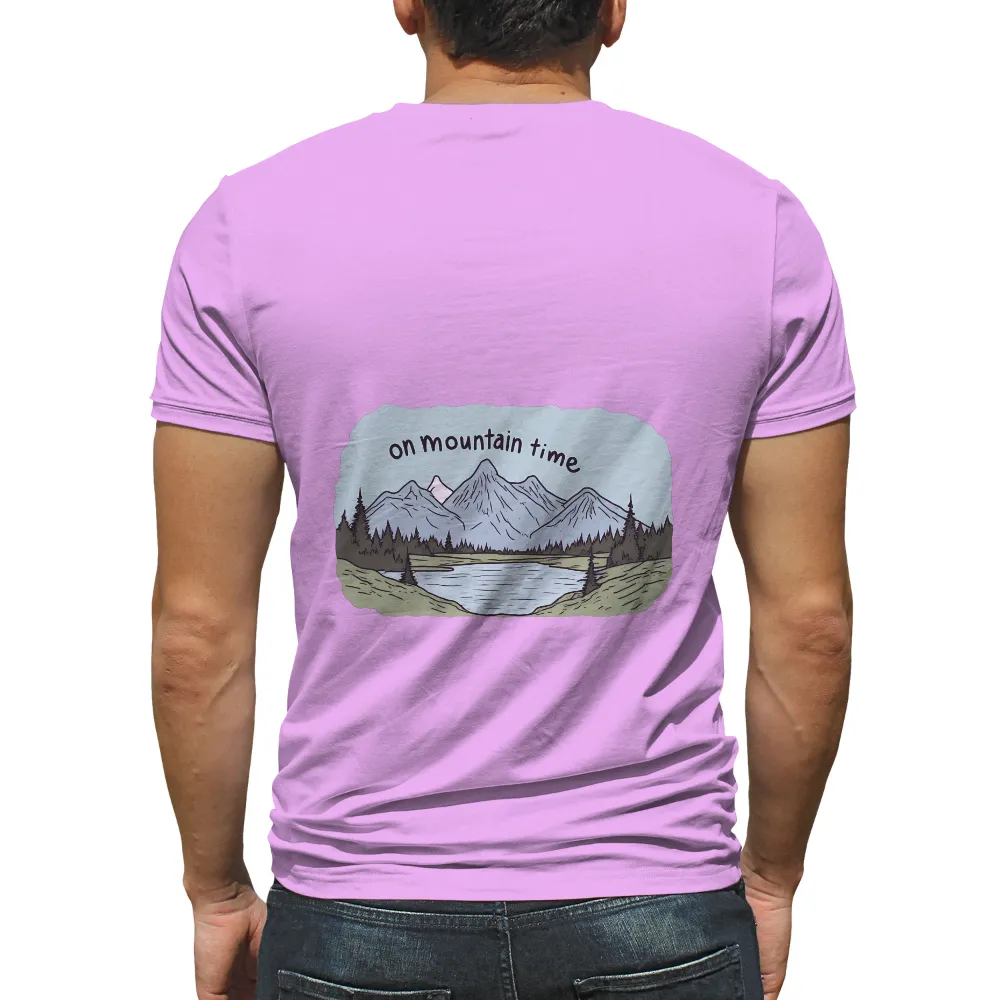 Tee Shirts Printed: On Mountain Time - Embrace Nature's Pace|lakers lake show t shirt