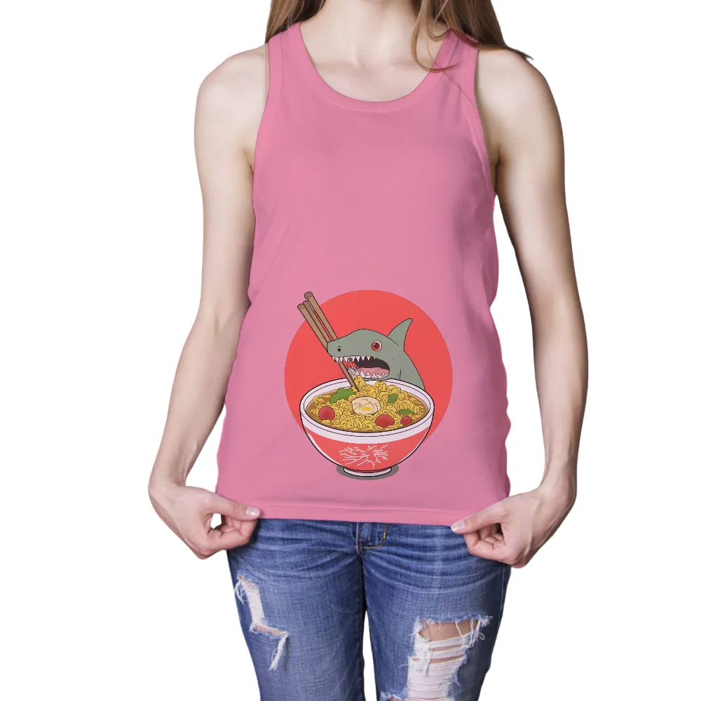 Tee Shirts Printed: Shark's Ramen Adventure|ichiraku ramen shirt hot topic