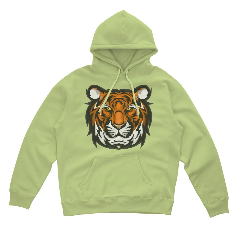 T-Shirt Printing: Fierce Tiger Face - Strength and Courage|skull shirt animal crossing