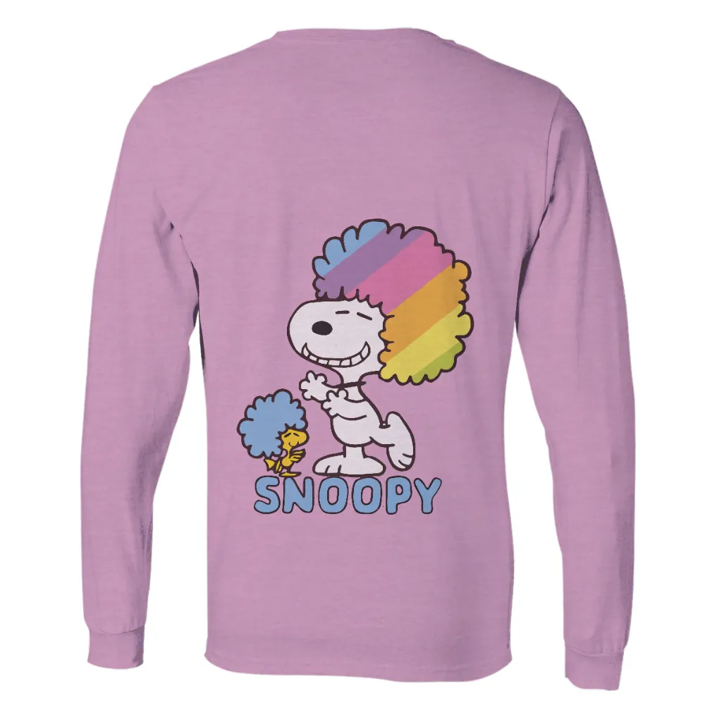 Graphic Tees: Snoopy Rainbow Joy - Pop Culture Nostalgia|rainbow tie dye shirt pattern