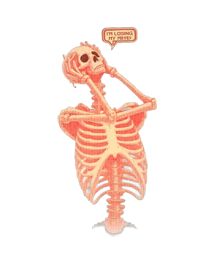 T-Shirt Printing: Skeleton Expressing Modern Stress