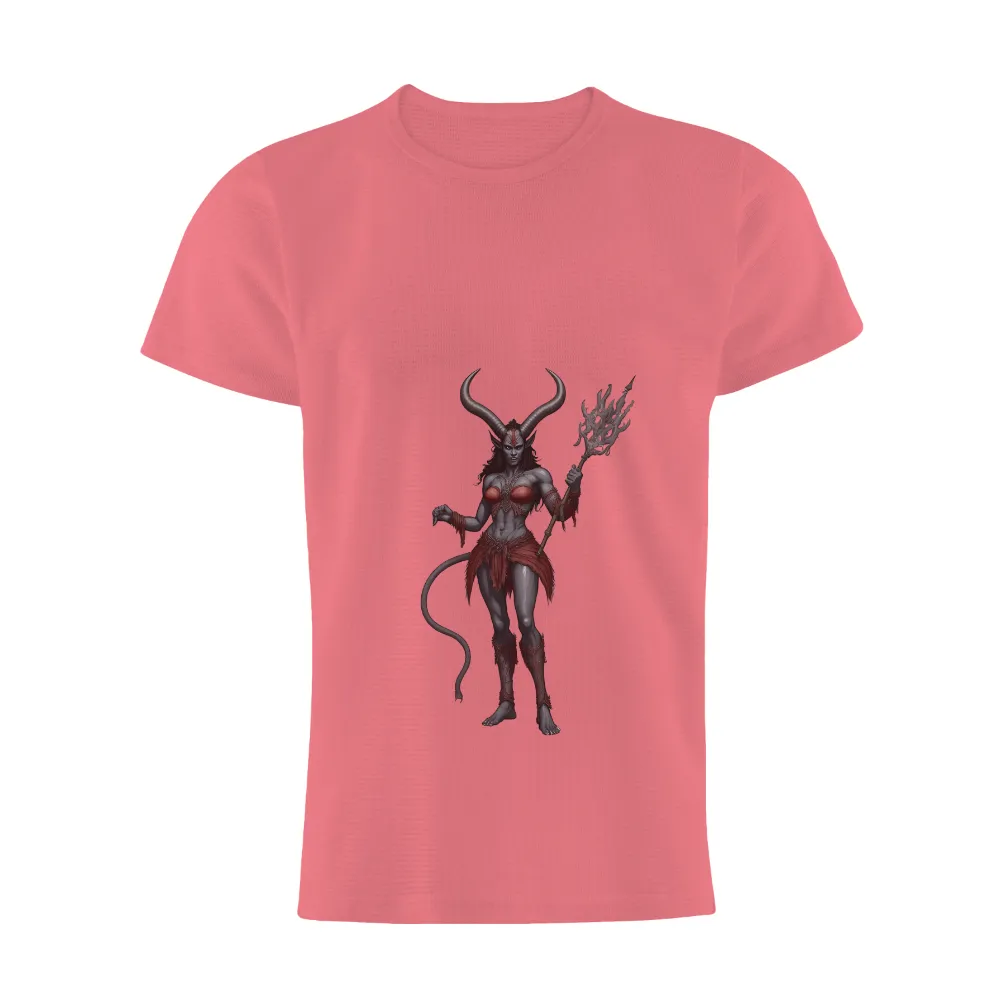 Custom Print: Powerful Demoness - Fantasy, Strength, and Dominance|fantasy factory beer shirt