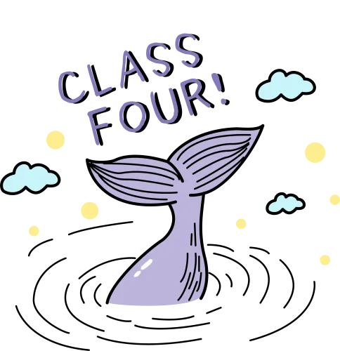 TShirt Design: Whimsical Whale Tail - CLASS FOUR!