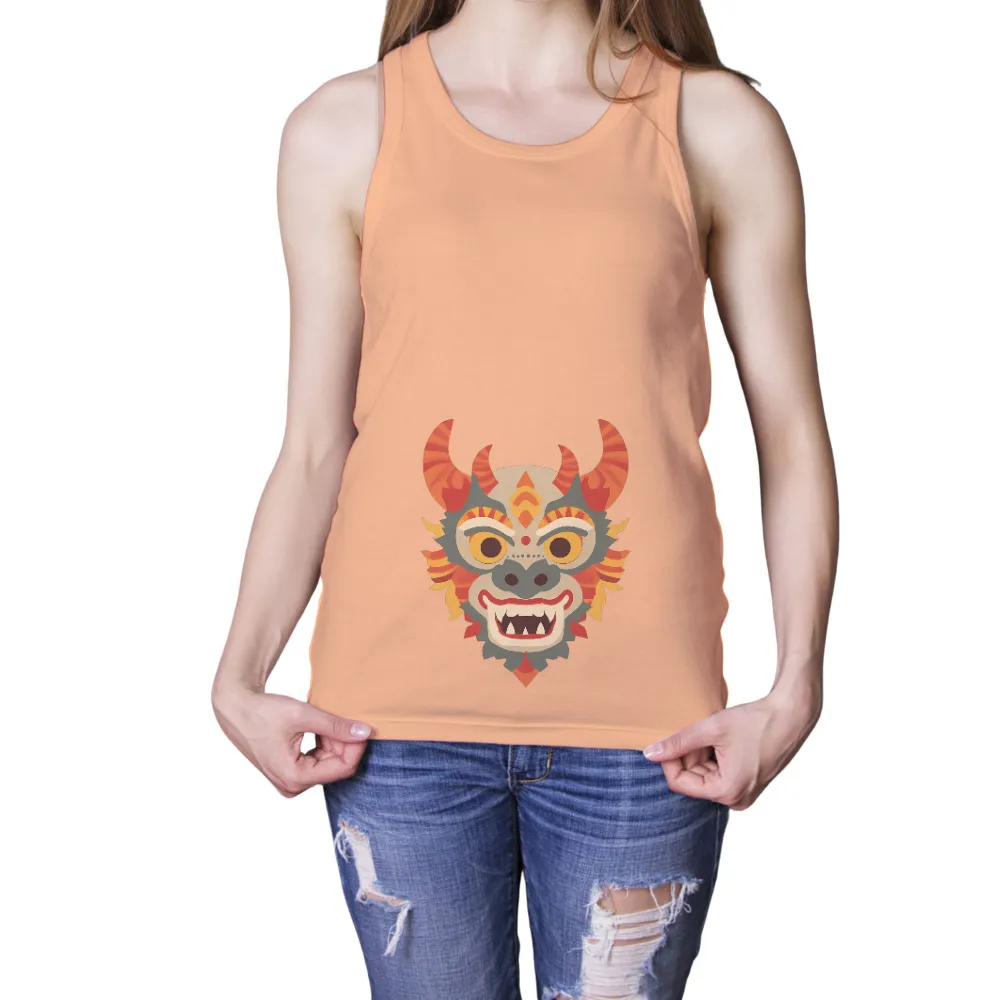 Dragon Mask Design: Blending Cultural Heritage with Modern Artistry|t shirt time red deer