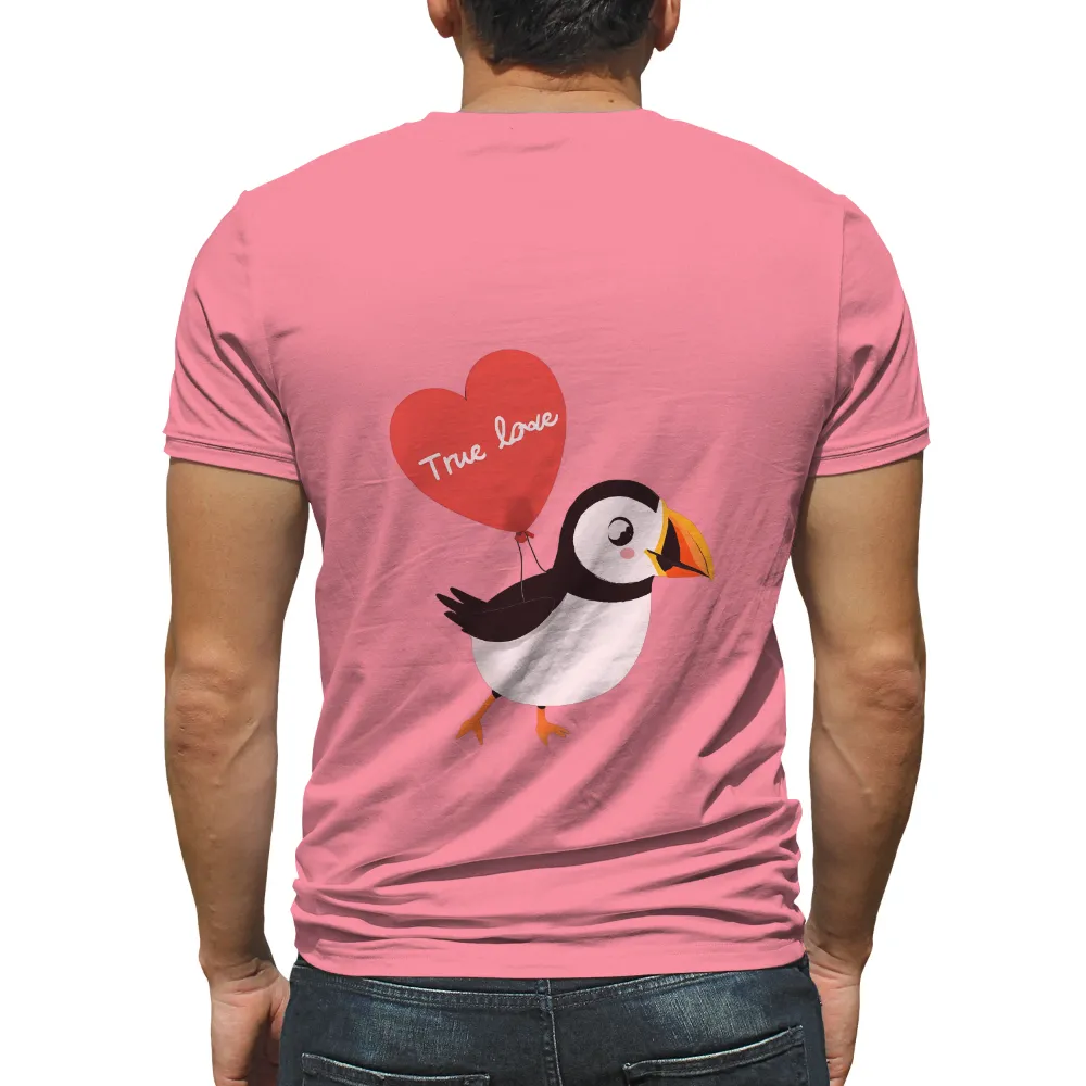 Shirts Graphic Tees: True Love Puffin with Heart Balloon|rainbow sequin heart t shirt