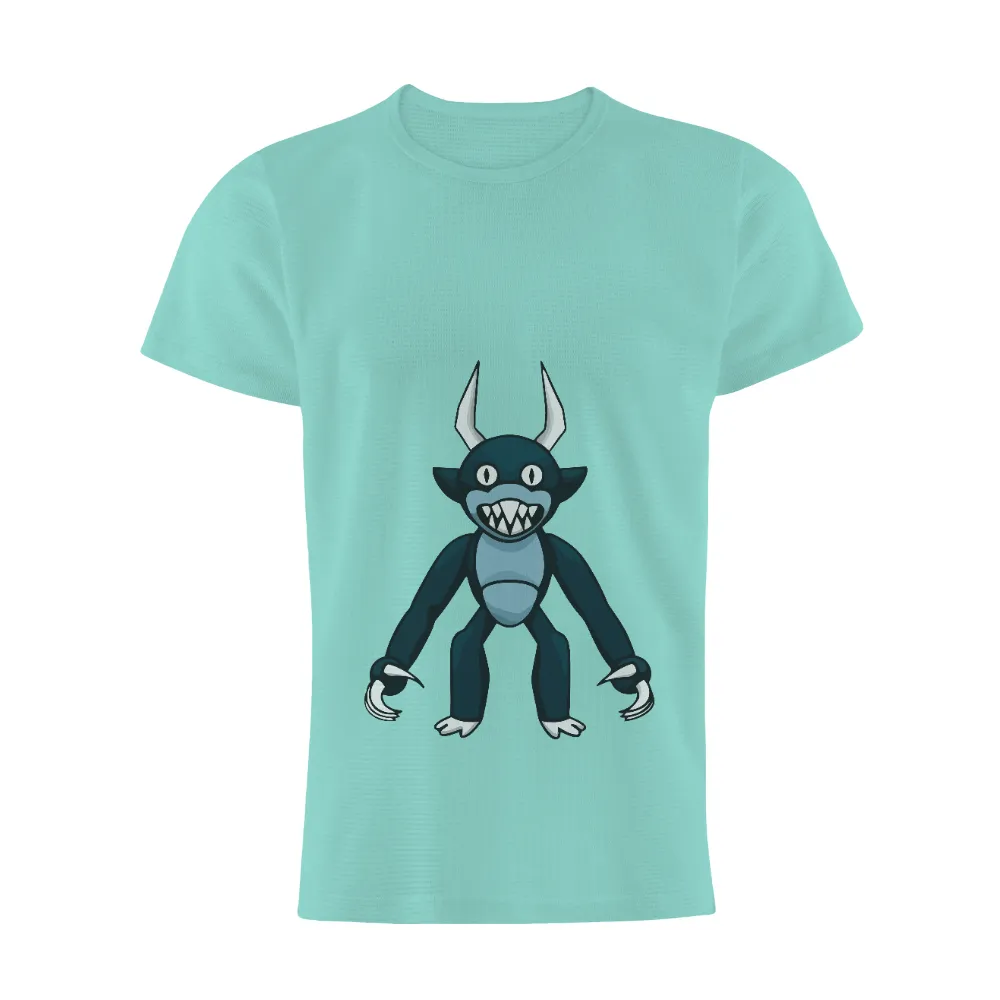 Custom T-Shirt Printing: The Horned Beast - Artistic Monster Design|fear of god essentials men's shirt