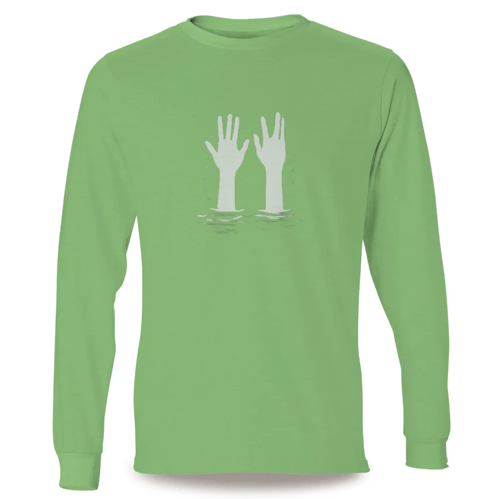 Shirts Graphic Tees: Hands Reaching Out in Desperation|get money drink water shirt