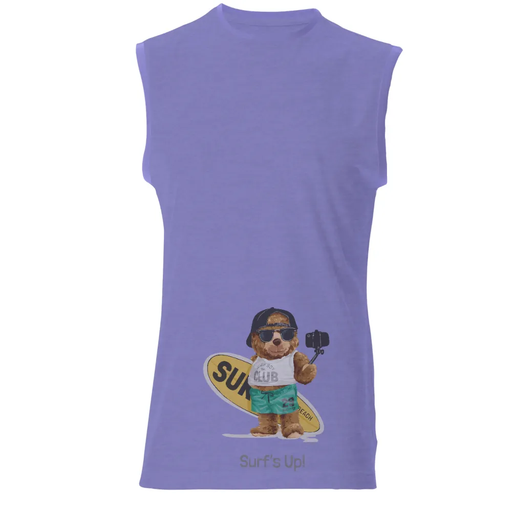 Shirts Graphic Tees: Surf's Up with Beach Boy Club Bear|summer special shirts