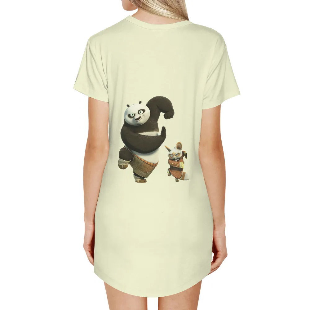 Kung Fu Panda T-Shirt Printing: Adventure and Humor with Po and Shifu|jibonto animation tshirt