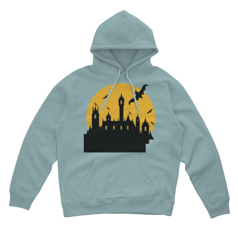 T-Shirts Custom: Spooky Castle Silhouette - Halloween Mystery|sun and moon t shirt kellogg's