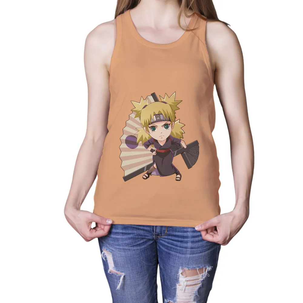 Tee Shirts Printed: Temari's Wind Fan Power|naruto with no shirt