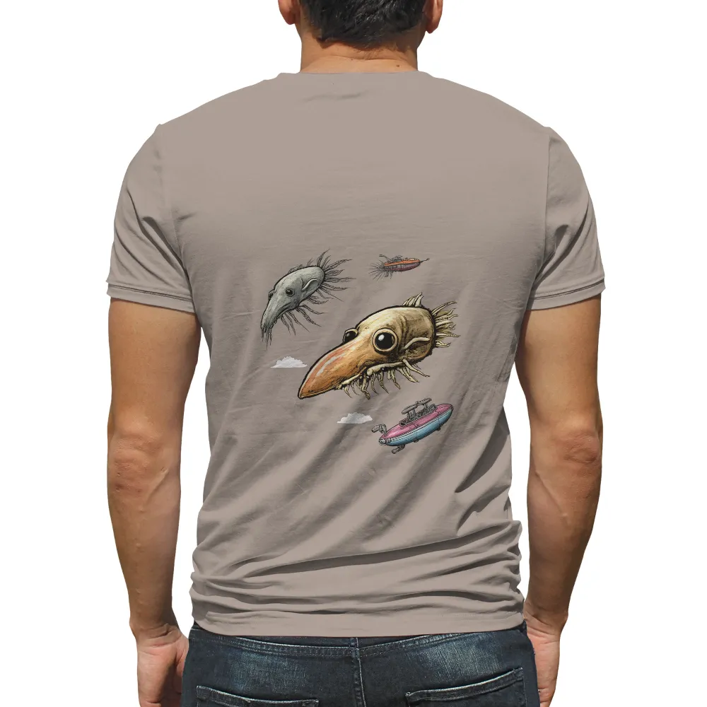 TShirt Design: Deep Sea Creatures and Submarines - Explore the Unknown|tifa final fantasy shirt cut