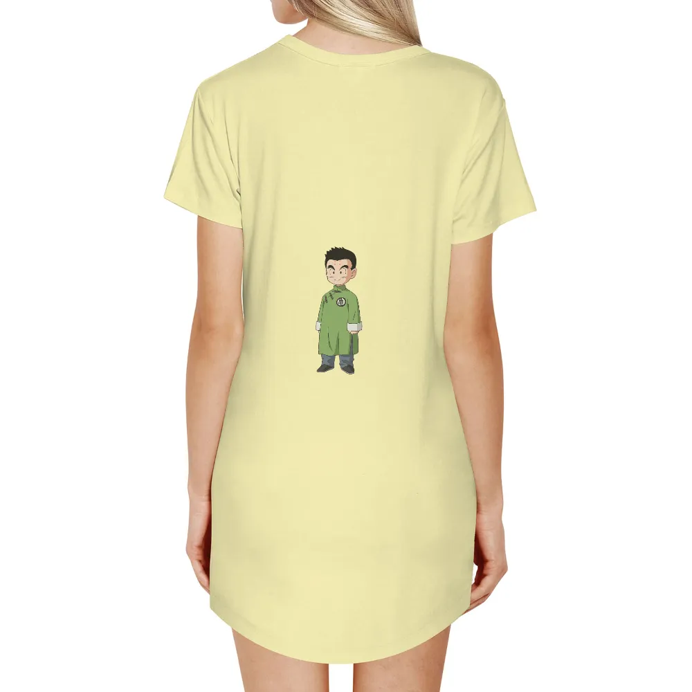 T-Shirts Pattern: Iconic Anime Character in Green Outfit|roblox dominus buttons t shirt green