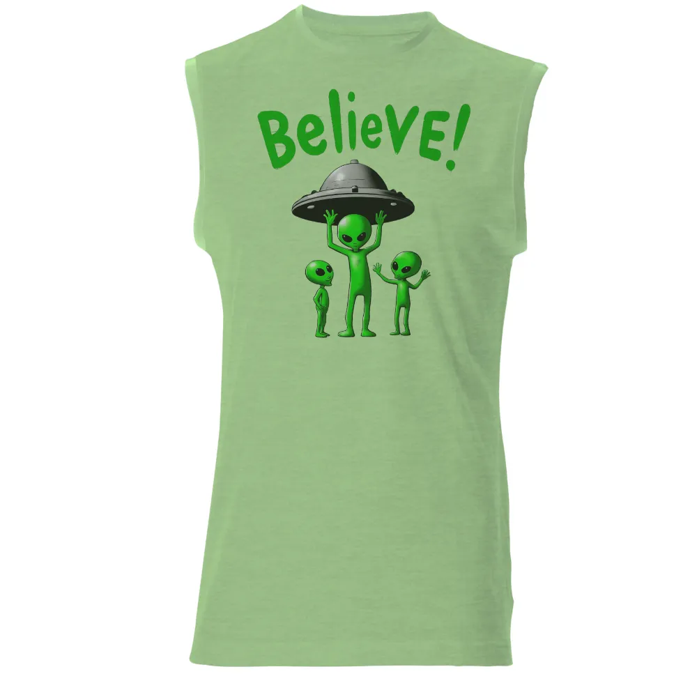 Custom Tee Shirts: Believe in the Unseen - Alien Encounter|space invaders t shirt ready player one