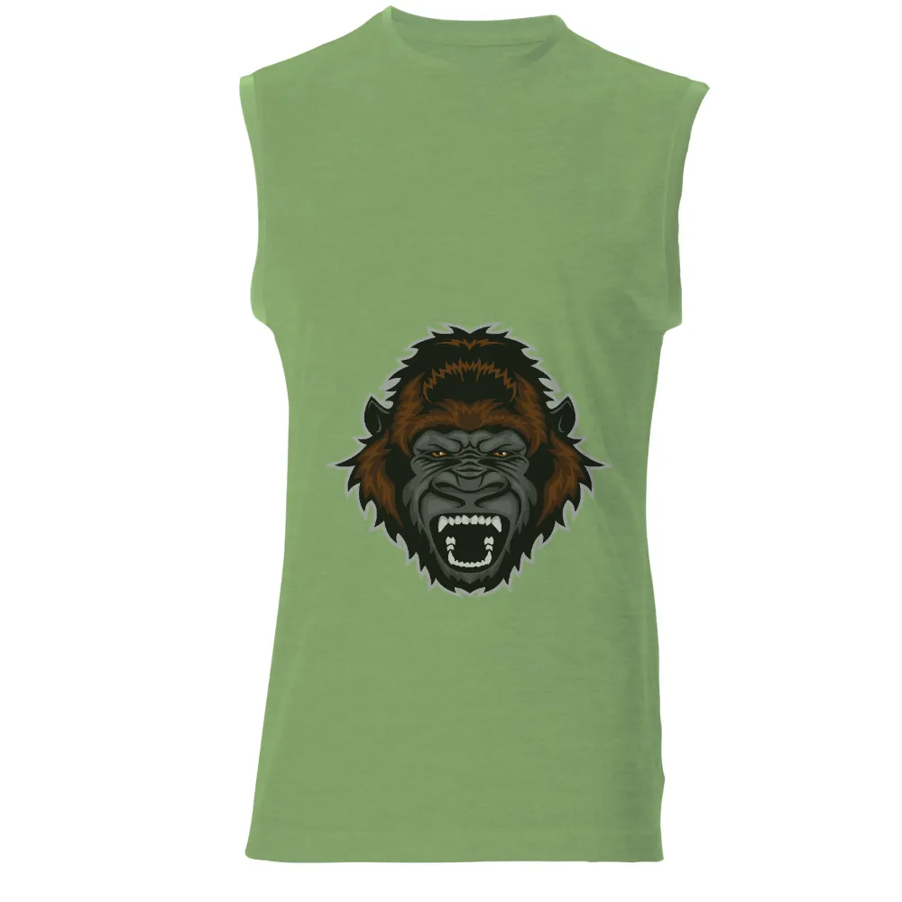 T-Shirts Custom: Fierce Gorilla Power - Nature's Intensity|sanctuary fireside boyfriend shirt