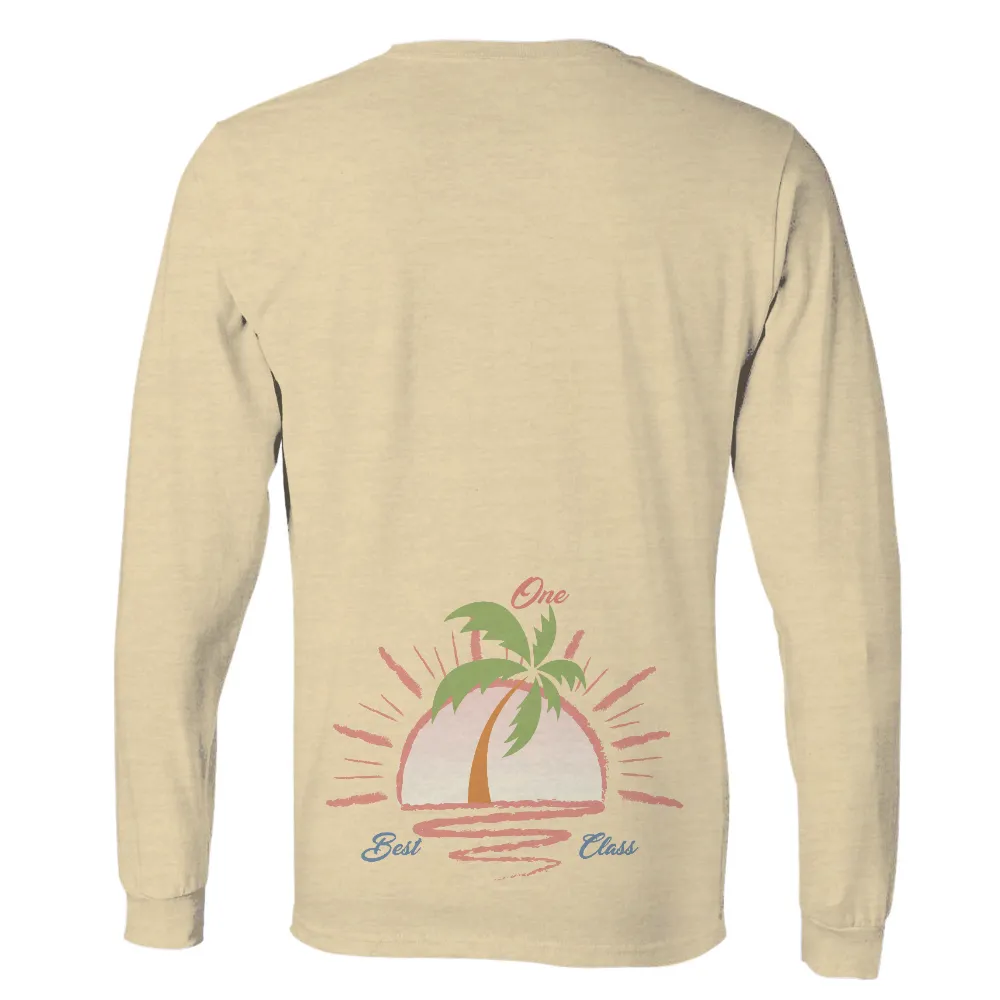 Shirts Graphic Tees: One Best Class - Beach Sunset Palm Tree Design|corona find your beach t shirt