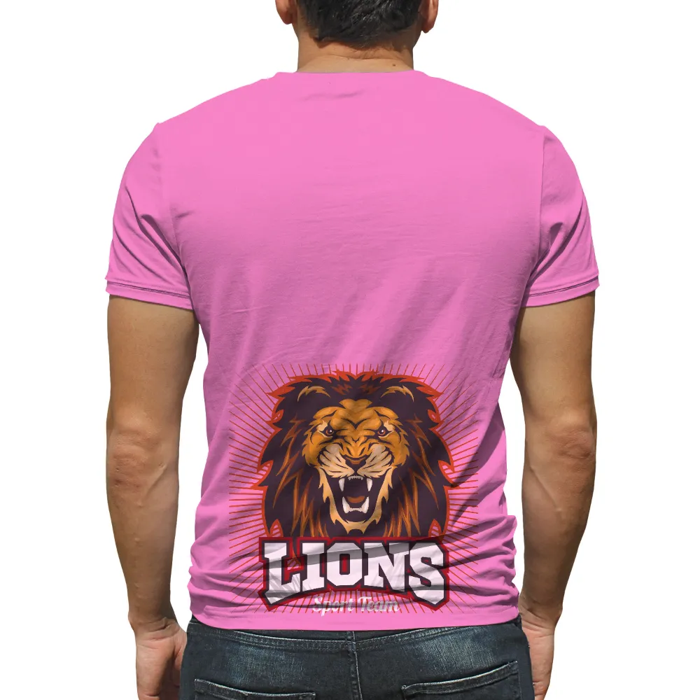 Lions Sport Team T-Shirts Pattern: Strength and Courage|pro standard nba team logo shirt