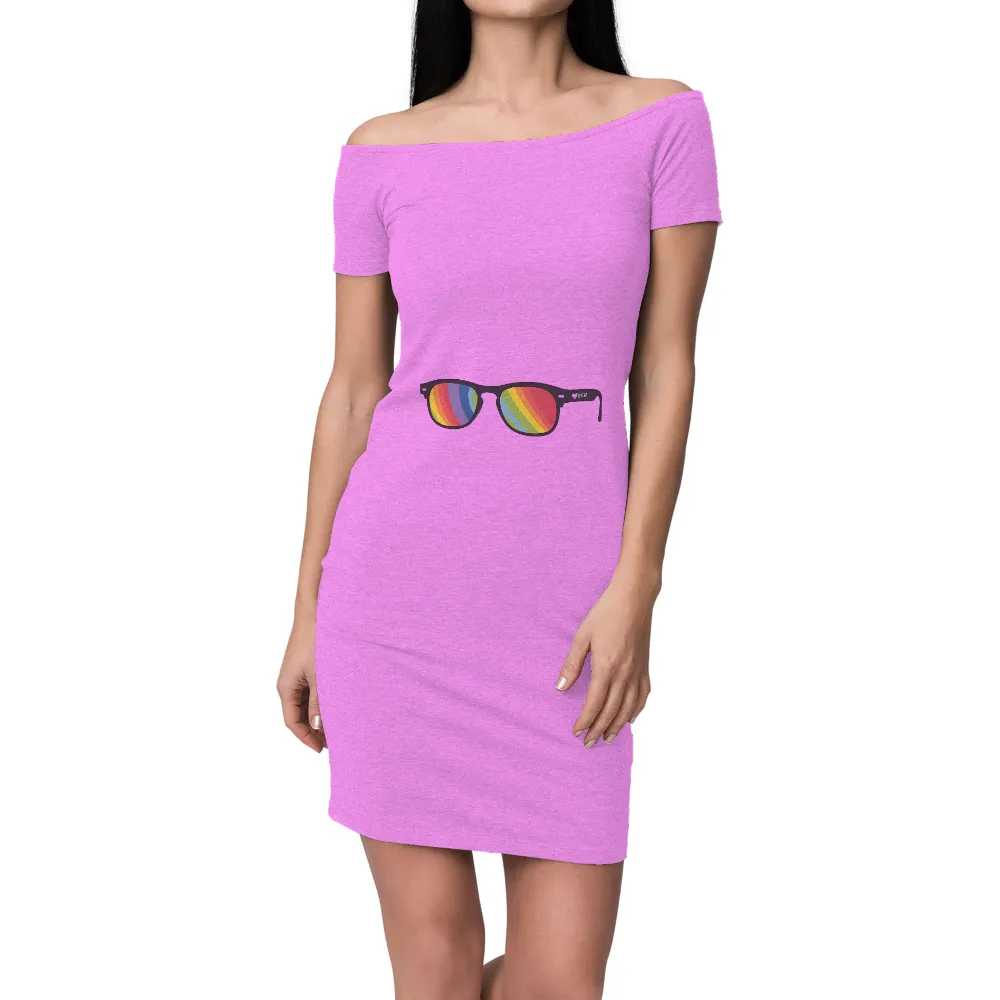 T-Shirts Custom: Rainbow Sunglasses - A Symbol of Unity and Love|rainbow brite women's shirts