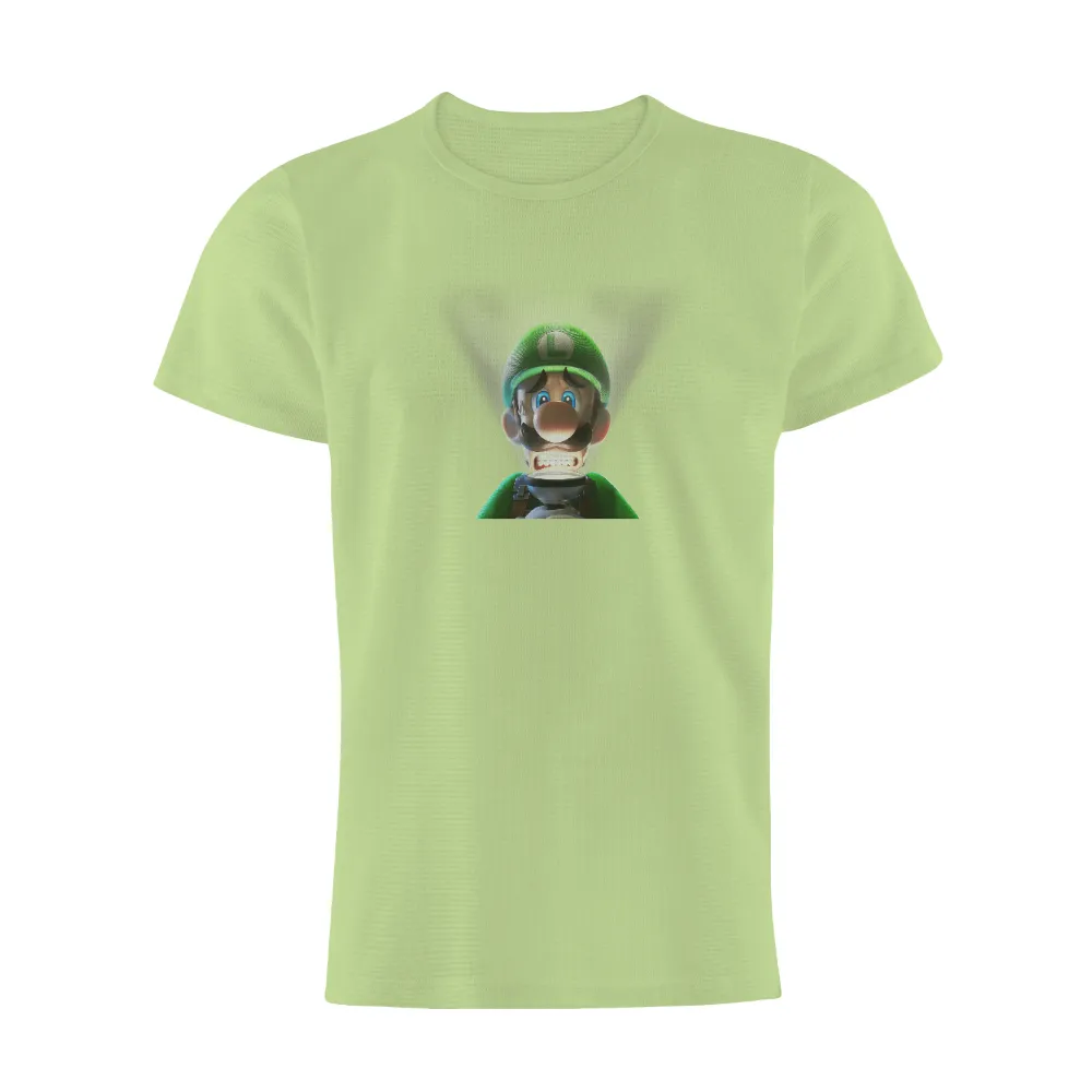 Custom T-Shirt Printing: Luigi's Ghostly Adventure with Vacuum Cleaner Light|welovefine adventure time