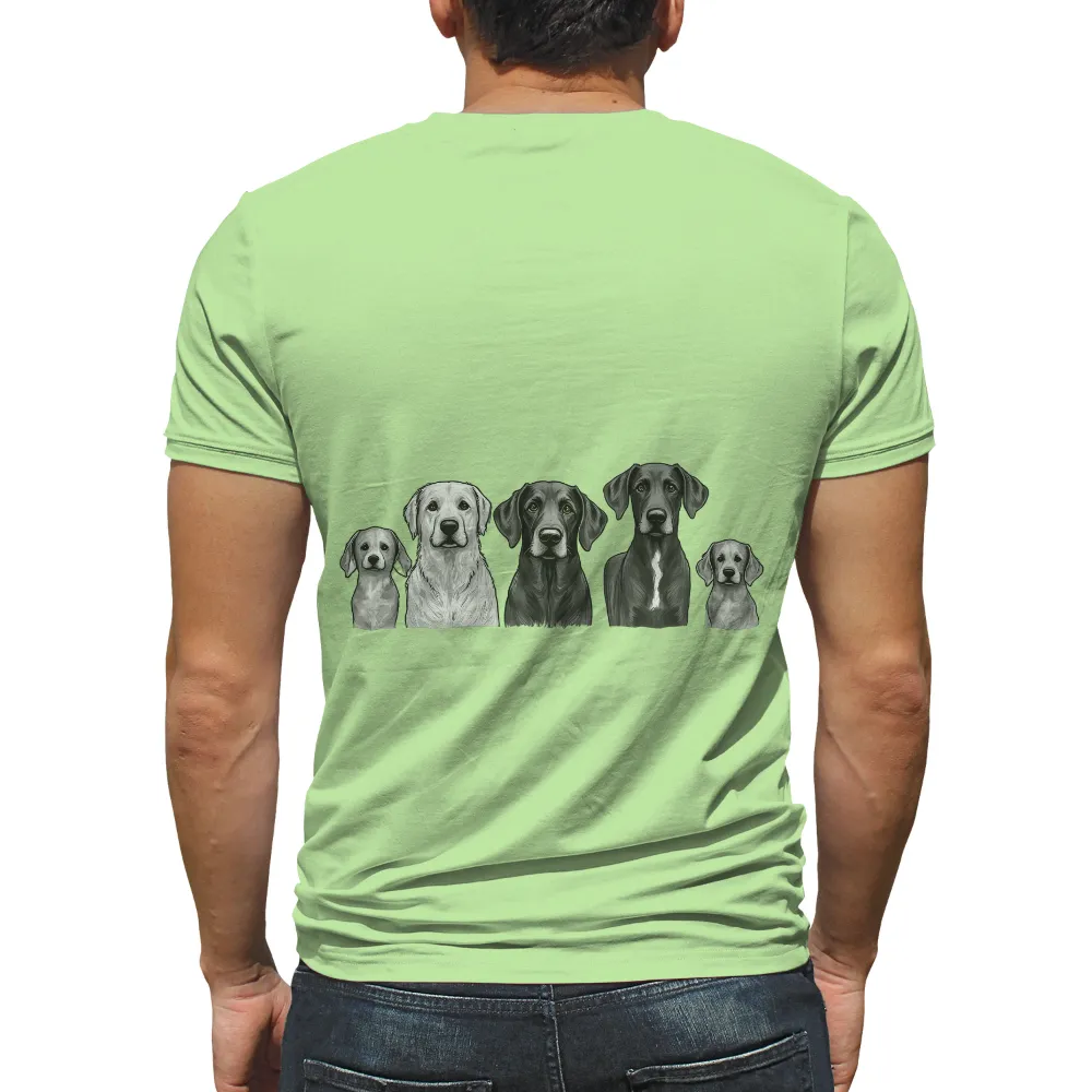 T-Shirts Custom: A Family of Dogs - Artistic Design|women easter shirts for family