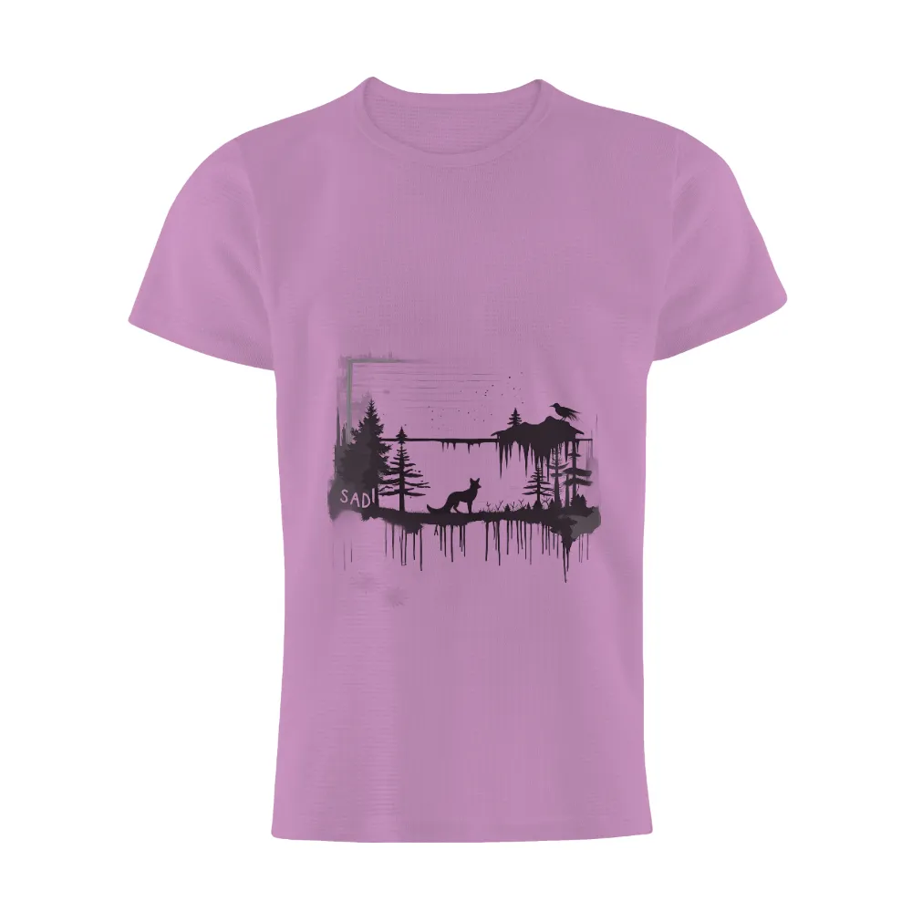 T-Shirt Printing: Sadi's Journey Through Nature and Urban Landscape|reign forest fronds camp shirt