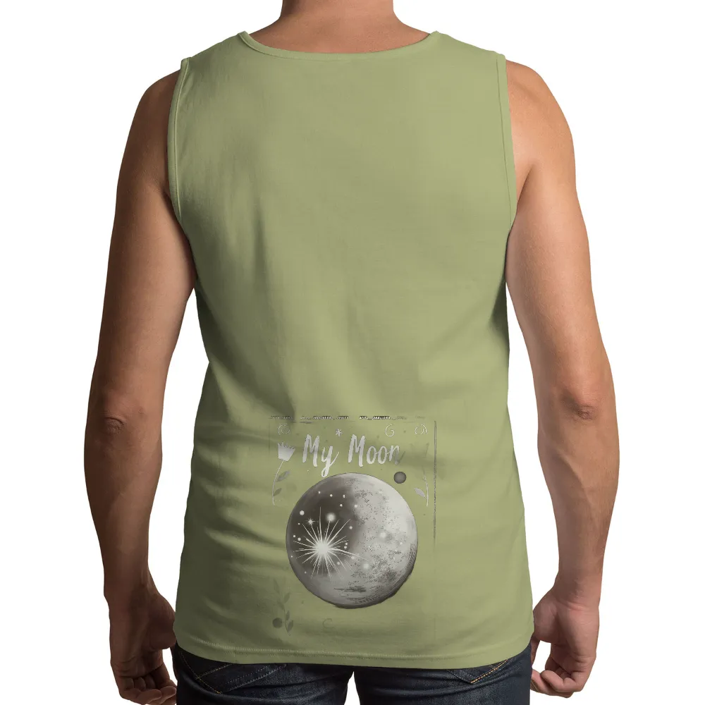 Shirts Graphic Tees: My Moon - A Celestial Reflection of Hope and Wonder|minecraft sun and moon shirt