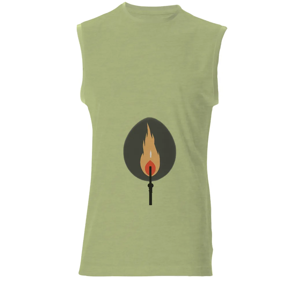 Custom Tee Shirts: Ignite Your Spirit with Matchstick Flame in Bubble|flame shirt animal crossing