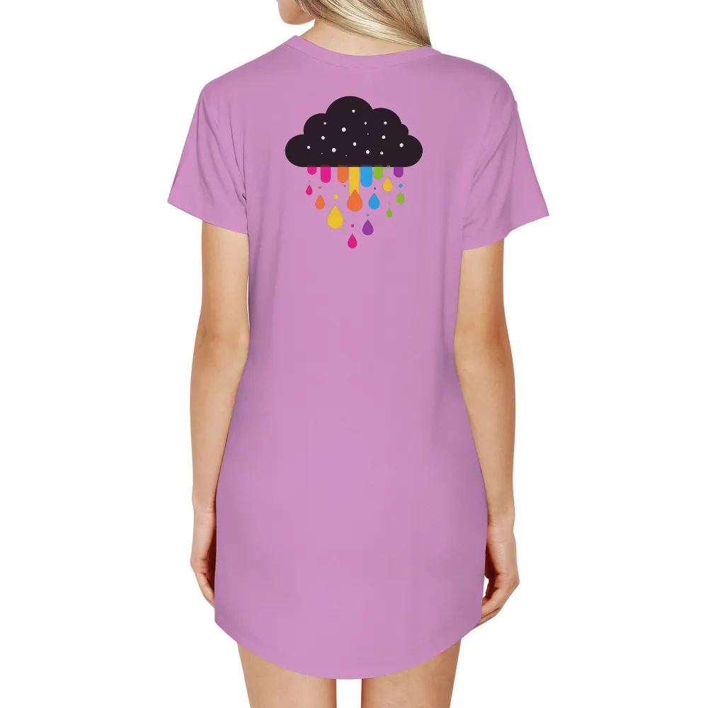 Hopeful Rainbow Cloud Design: Embrace Positivity Through Art|t shirt with rainbow heart