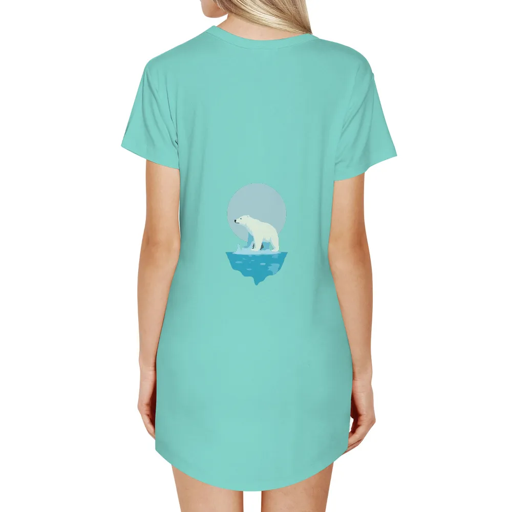 Polar Bear T-Shirts Design: Resilience in the Arctic|casual vintage sun moon t shirt