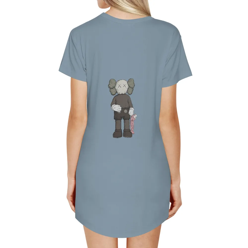 T-Shirts Design: Nostalgic Plush Figure with Vintage Charm|old milwaukee t shirt vintage