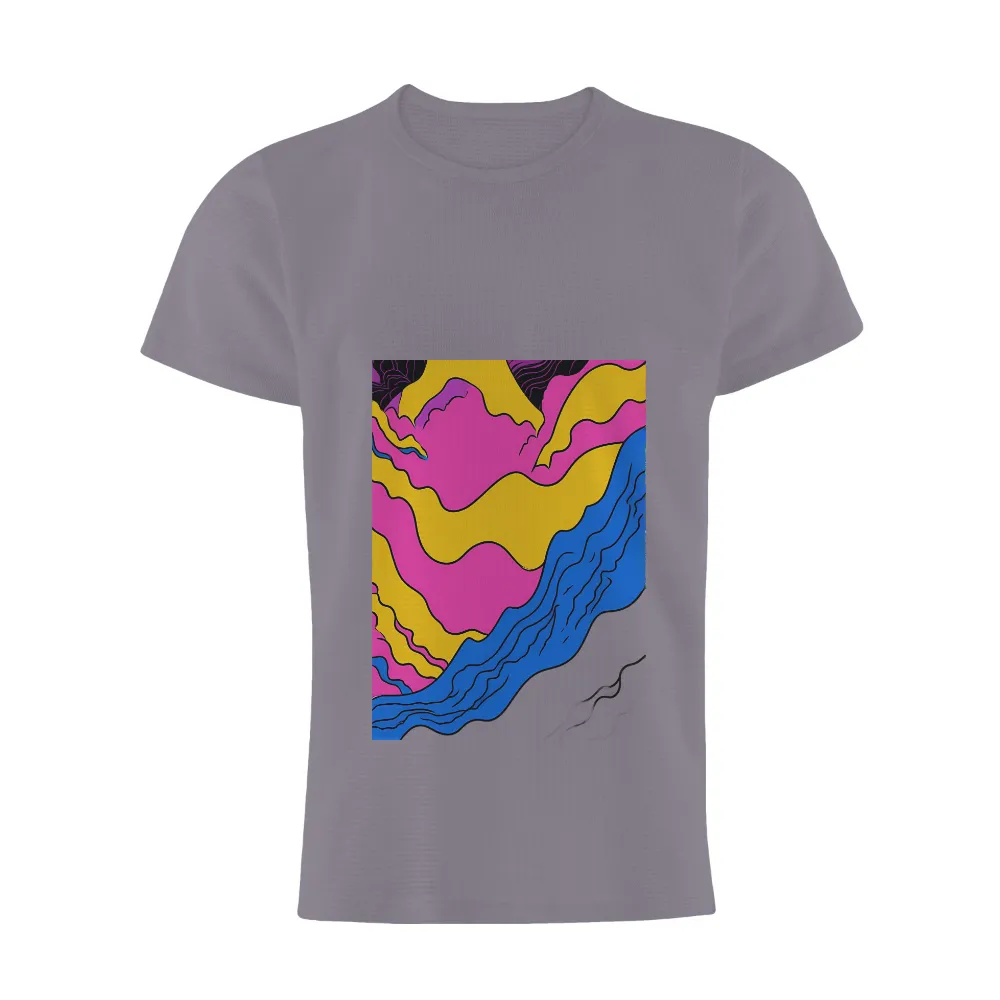 Customized Tee Shirts: Vibrant Colors and Dynamic Flow - Abstract Art|abstract art tee shirts