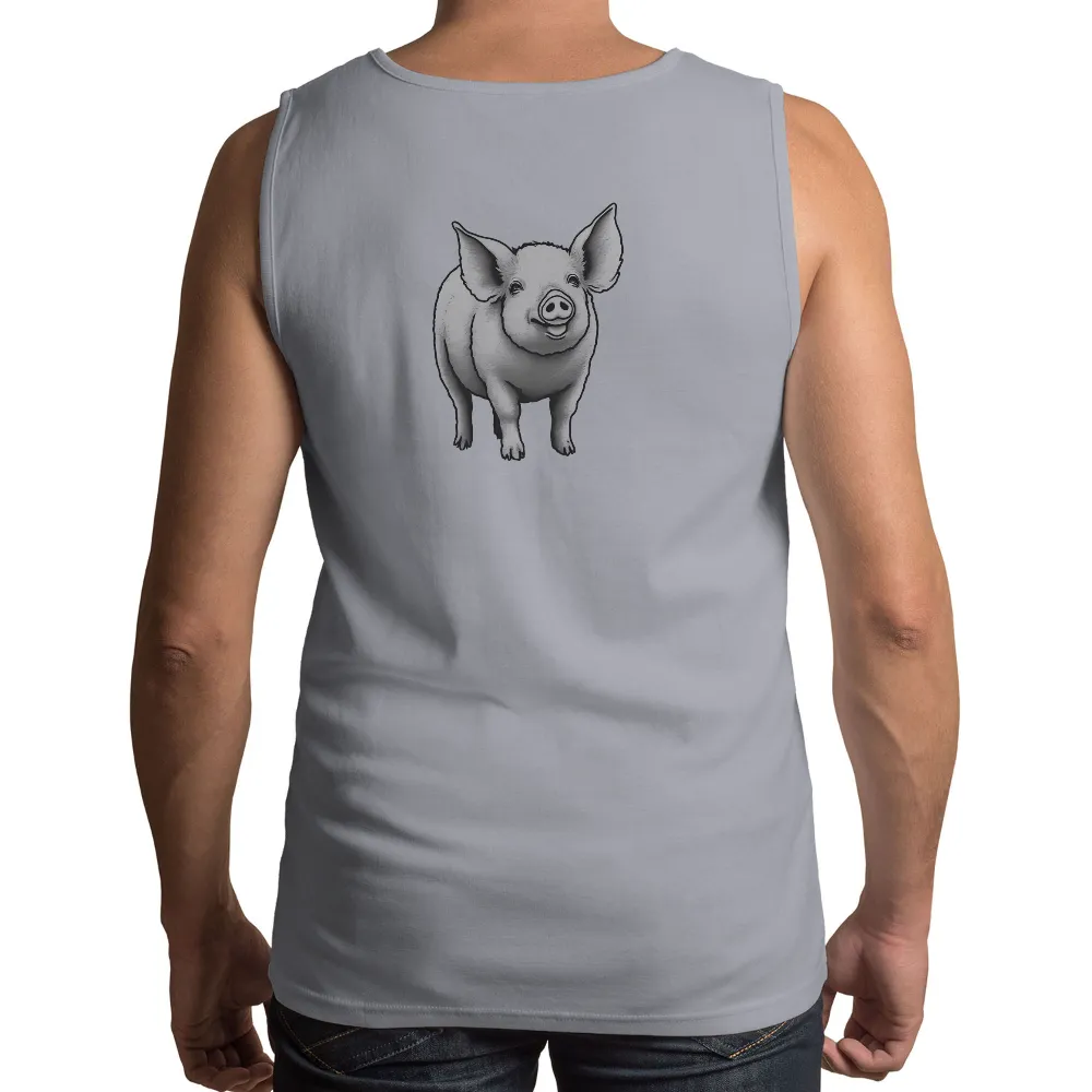 Shirts Graphic Tees: Percy the Happy Pig - Joyful Spirit|roblox black and white shirt