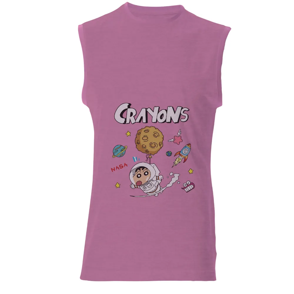 T-Shirt Printing: Crayon's Cosmic Adventure - Explore the Universe with Crayons|adventure time dancing with monsters shirt