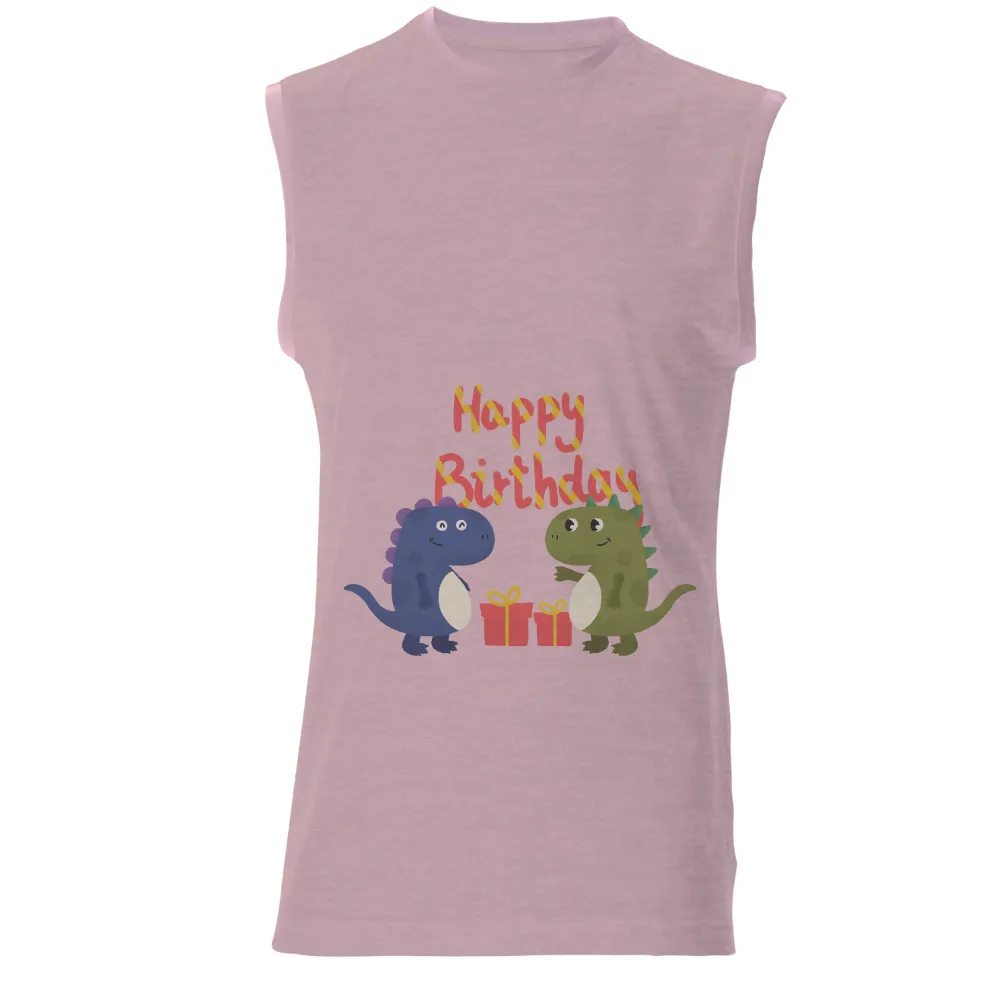 Tee Shirt Printing: Celebrate Friendship with Dino and Rex|knit camp collar shirt with pink stripes