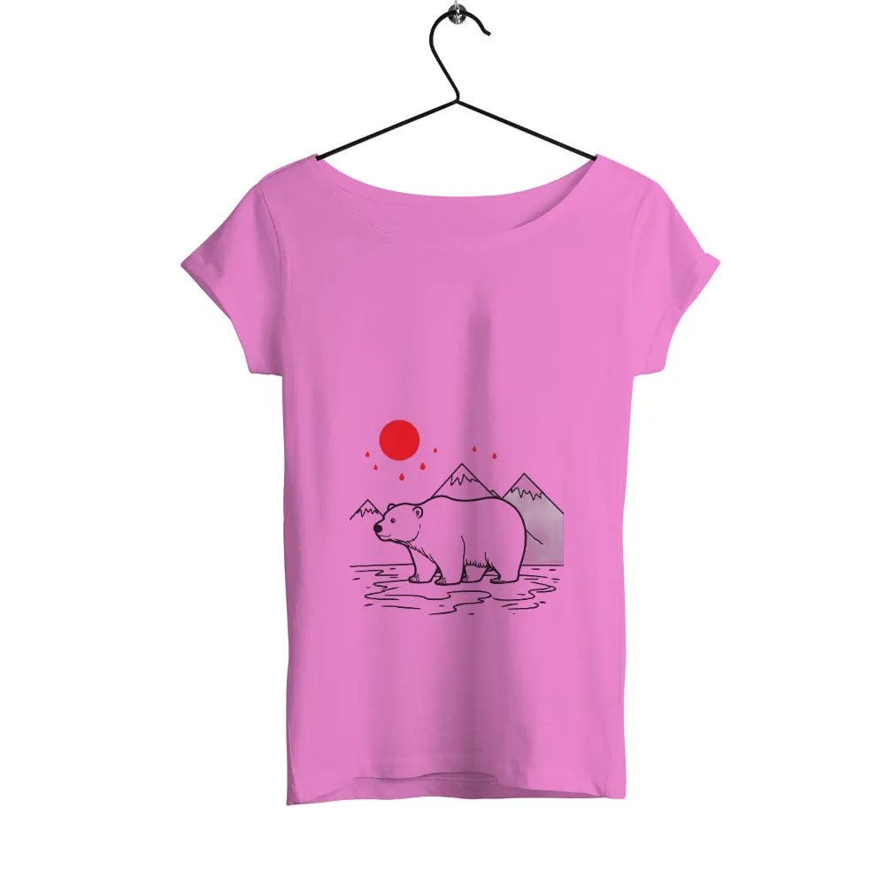 TShirt Printing: Bear in the Wilderness - Minimalist Artistic Design|t shirt painting on nature