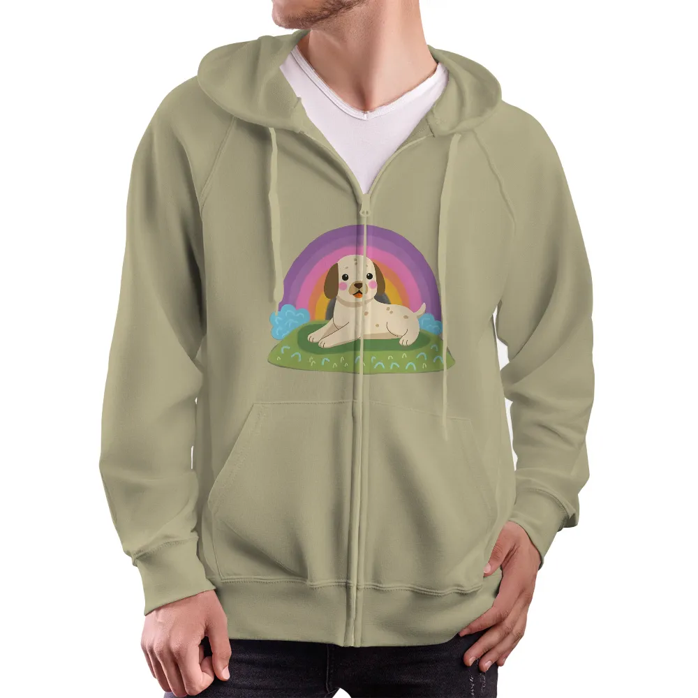 Graphic Tees: Max the Puppy Under the Rainbow - Artistic Designs|dc rainbow jersey