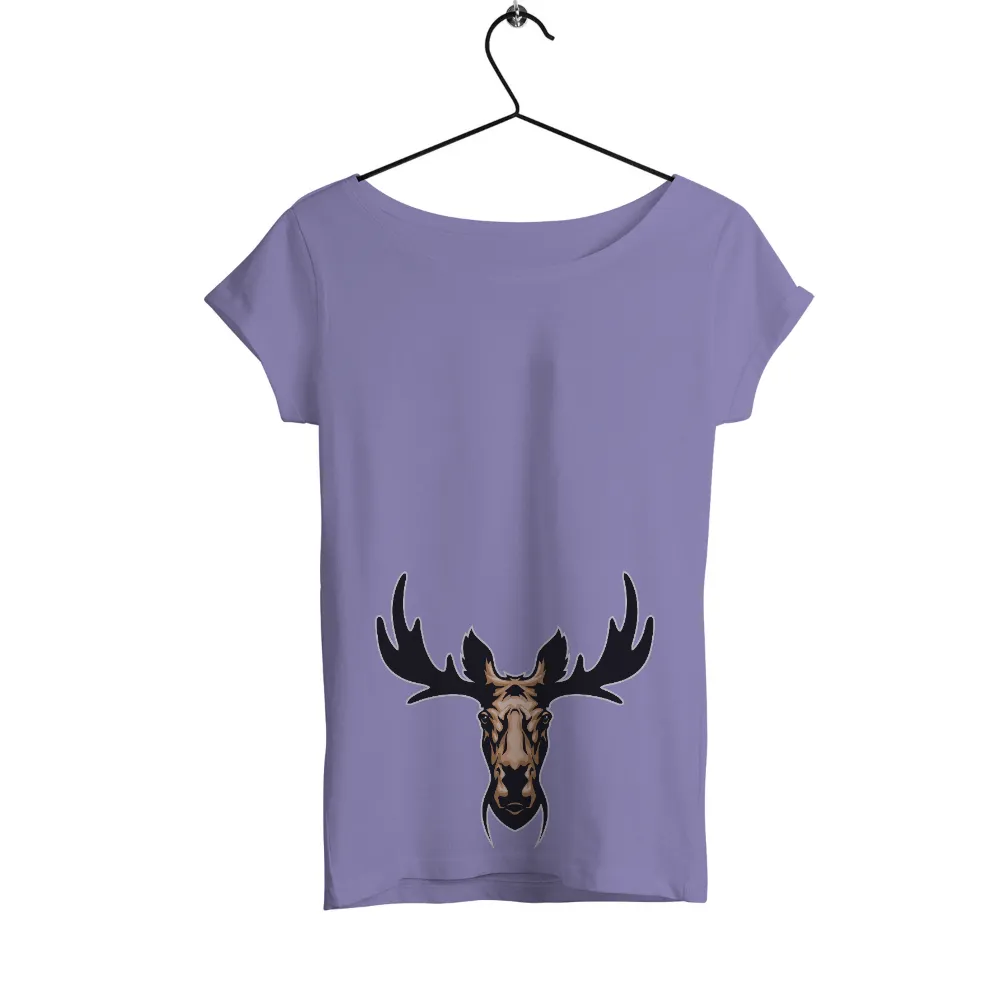 Majestic Moose T-Shirts Custom: Nature's Guardian|t shirt painting on nature