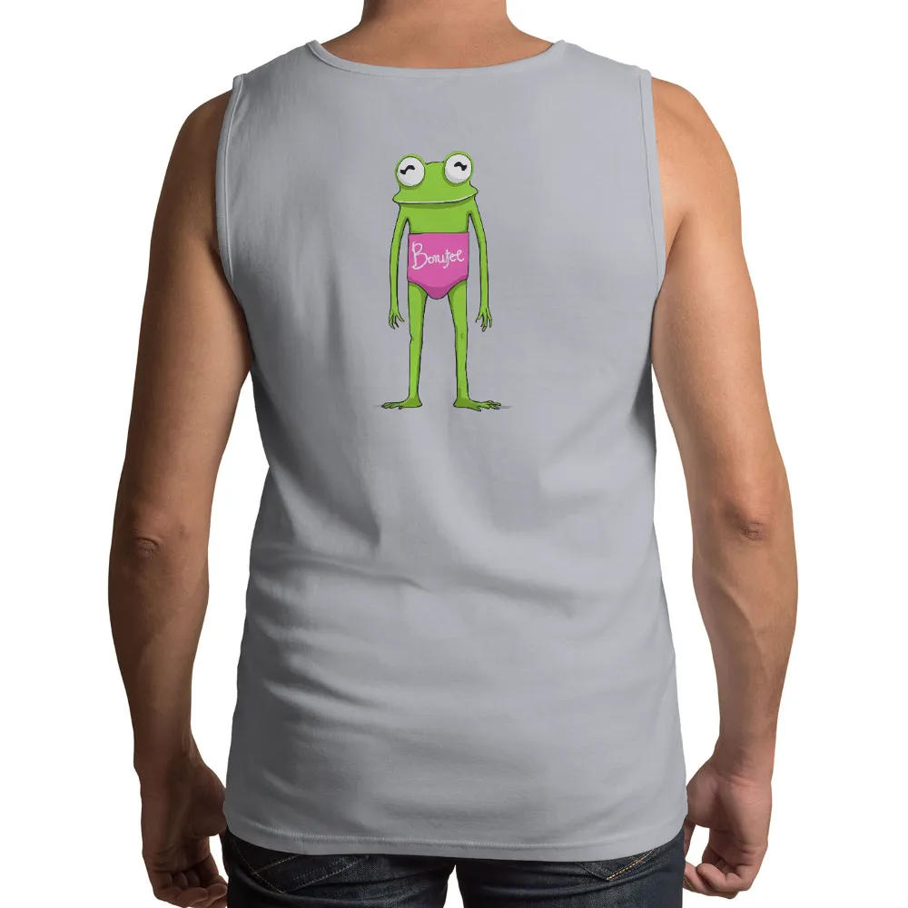 Graphic Tees: Quirky Frog in Pink Swimsuit - Express Your Unique Style|adventure time dancing with monsters shirt