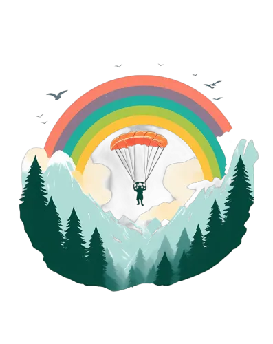 Custom Adventure Parachute Rainbow Design - Capture the Thrill of Exploration