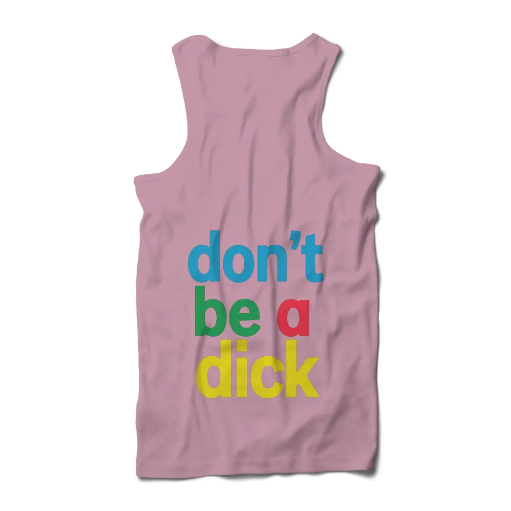 Tee Shirt Printing: Spread Kindness with 'Don't Be A Dick'|men's art cotton colorful printed loose casual shirts