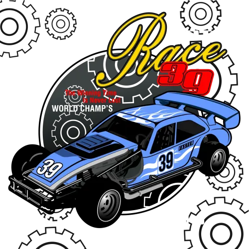 Custom Tee Shirts: Hot Race 39 - Wild Racing Adventure