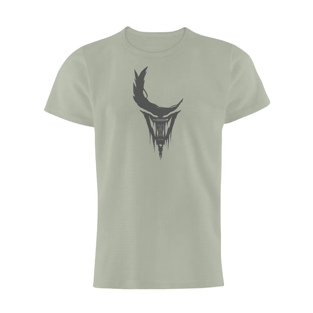 T-Shirts Design: Ancient Deer Statue - Artistic Nature Inspired|endor forest summer camp shirt