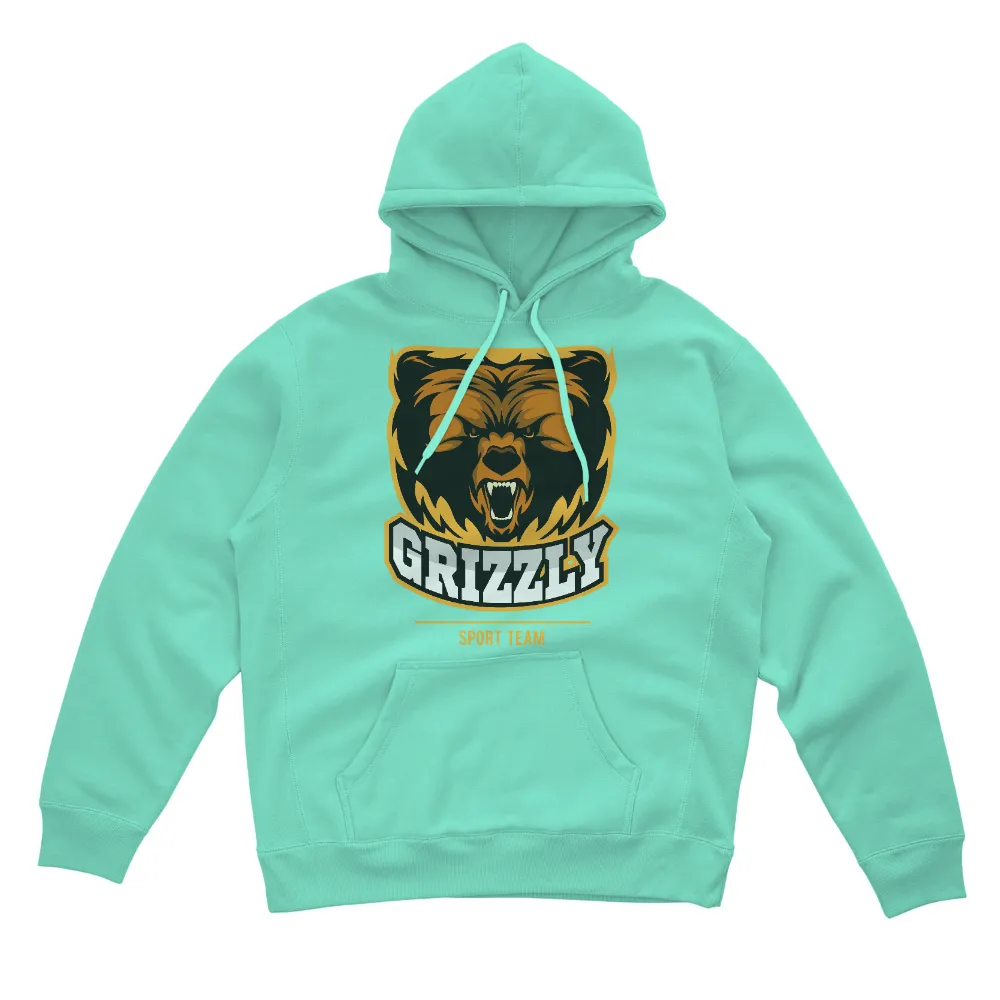 TShirt Design: Grizzly Sport Team - Bold and Fearless|nba team logo t shirt